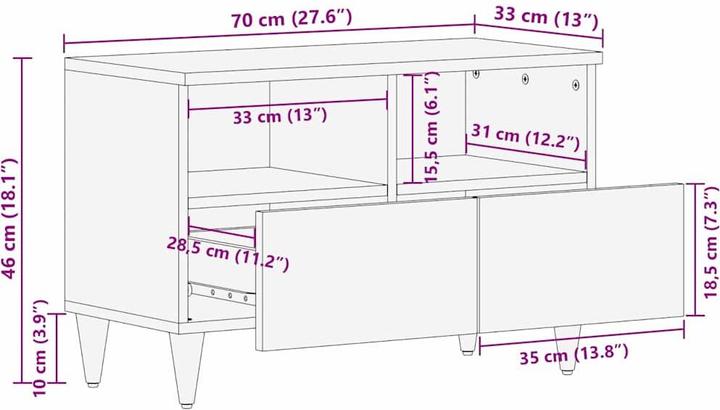 Produktbild VidaXL TV-Schränk (70 x 33 x 46 cm)