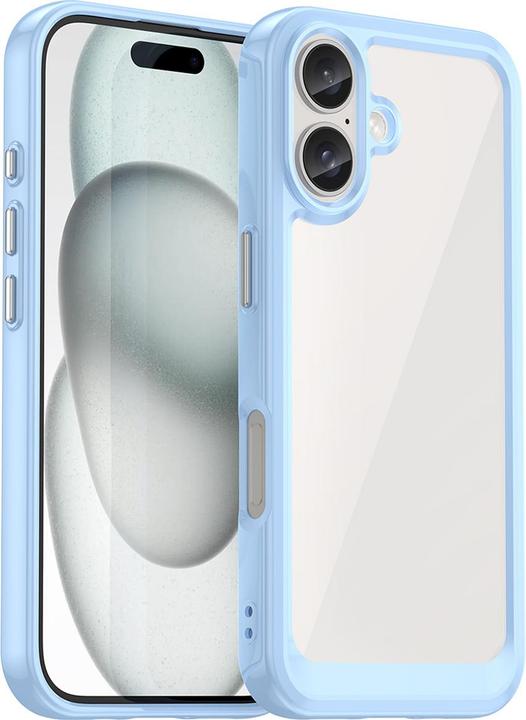 Produktbild Hurtel Outer Space Case with Gel Frame for iPhone 16 - Blue (Apple iPhone 16)