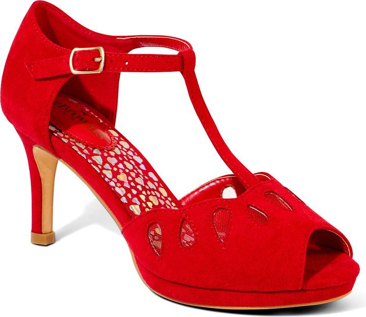 Actual product image Joe Browns Cut-Out Detail Peep Toe T-Bar Heels (38)