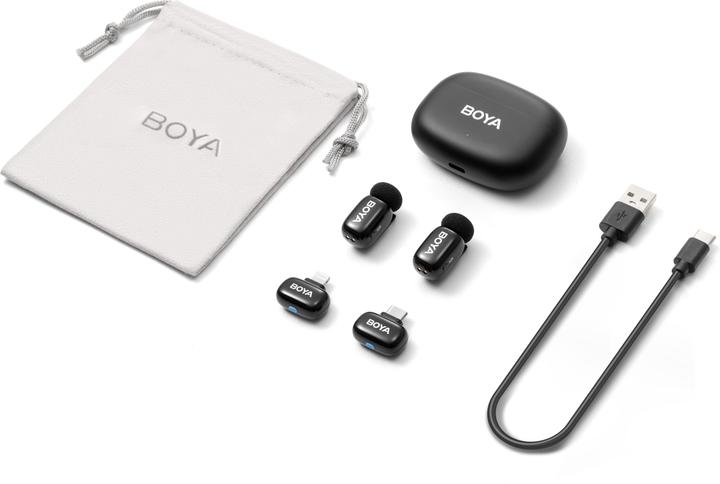 Image du produit Boya Mini 2-01 (Black) 1x RX USB-C + 1x RX Lightning + 2x TX