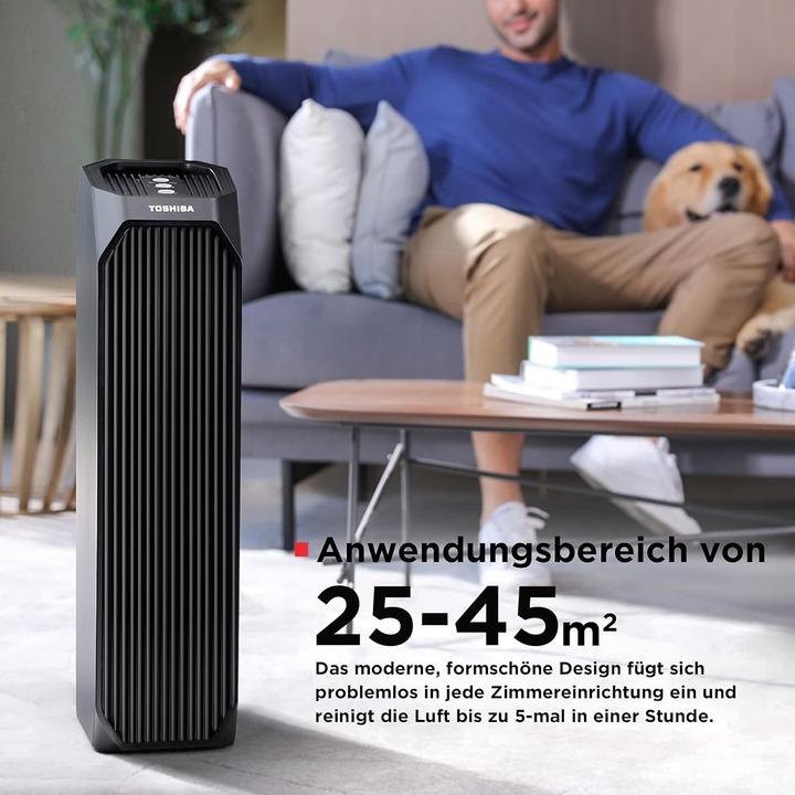 Productafbeelding Toshiba 3-in-1-Luftreiniger mit HEPA-Filter, UV-Licht und 99,7 % Filterleistung (20 m²)
