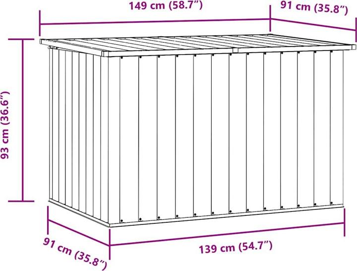 Actual product image vidaXL Aufbewahrungsbox