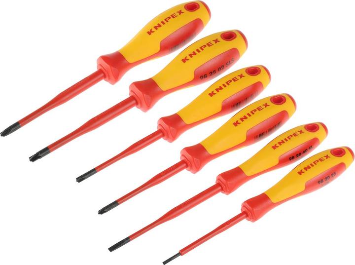 Produktbild Knipex VDE Schraubendreher-Paket (Phillipps-Kreuzschlitz (PH), Pozidriv-Kreuzschlitz (PZ), Schlitzschrauben)