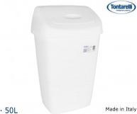 Tontarelli Mülleimer mit Schwingdeckel 50l Auroraweiss (50 l)