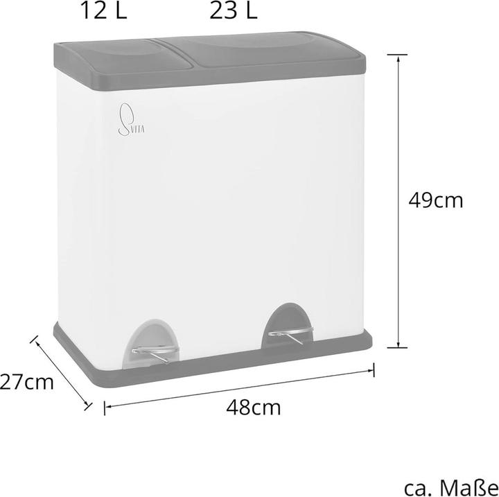 Image du produit Svita TC2Combo35 Treteimer 12 L + 23 L (35 l)