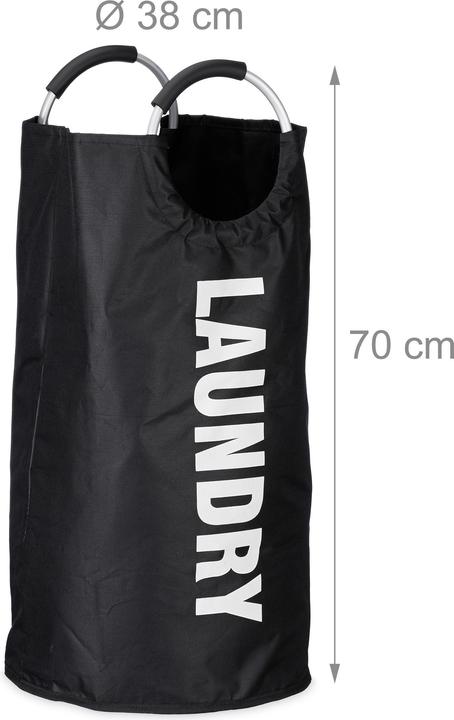 Actual product image Relaxdays Folding Laundry Hamper with Handles (60 l)