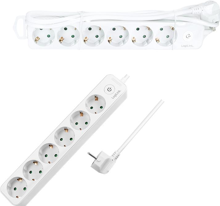 Image du produit LogiLink 6x CEE 7/3 max. (6x, CEE 7/3, 1.50 m)
