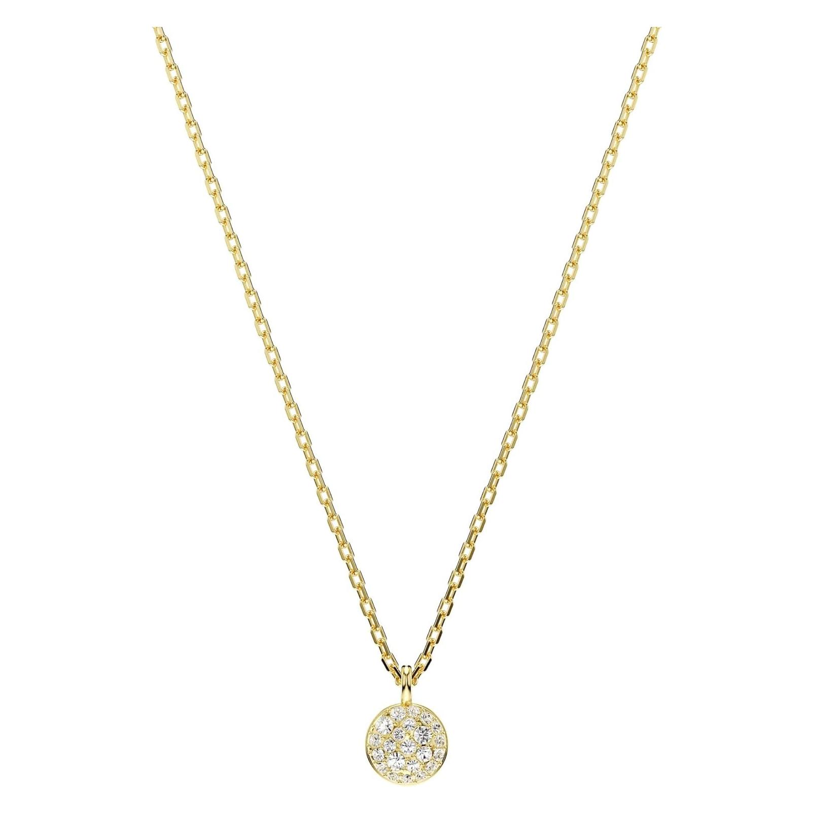 Swarovski, Halsketting, Meteora Ketting In Gelaagde Look Witgoud, (Swarovski Metaal, 38 - 45 Cm)