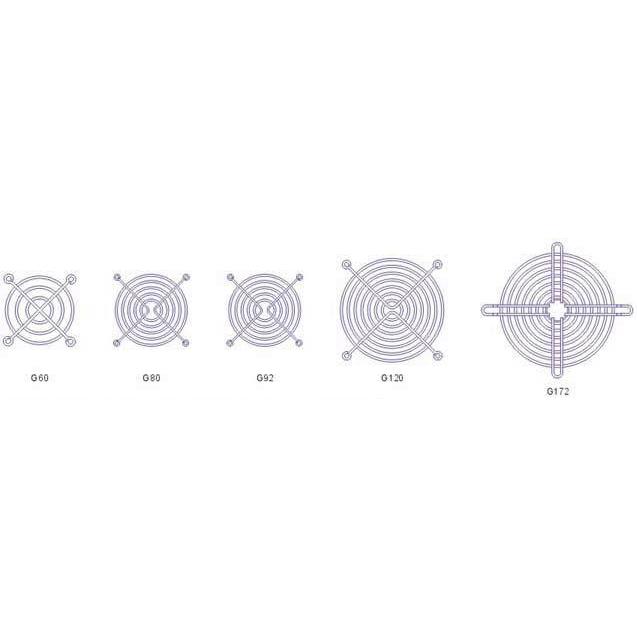 Primecooler PC-FG80 80mm ARGENTO, Accessori per ventola PC, Argento