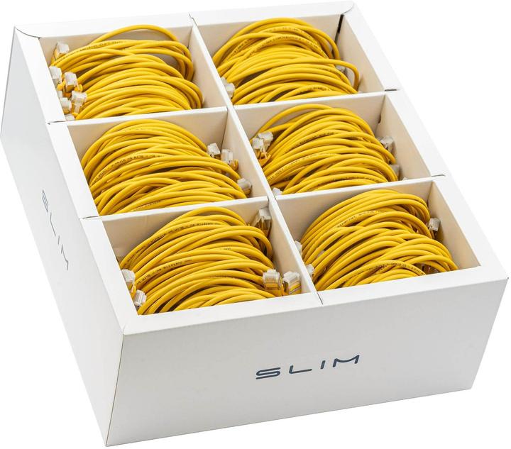 Immagine prodotto SLIM Cavo Slimpatch RJ-45, Cat 6A, U/FTP, 0,5 m, giallo, confezione da 90 pezzi (U/FTP, CAT6a, 0.50 m)