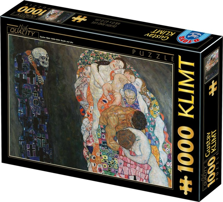 Productafbeelding D-Toys Puzzel 1000 stukjes - Gustav Klimt - Dood en Leven (1000 onderdelen)