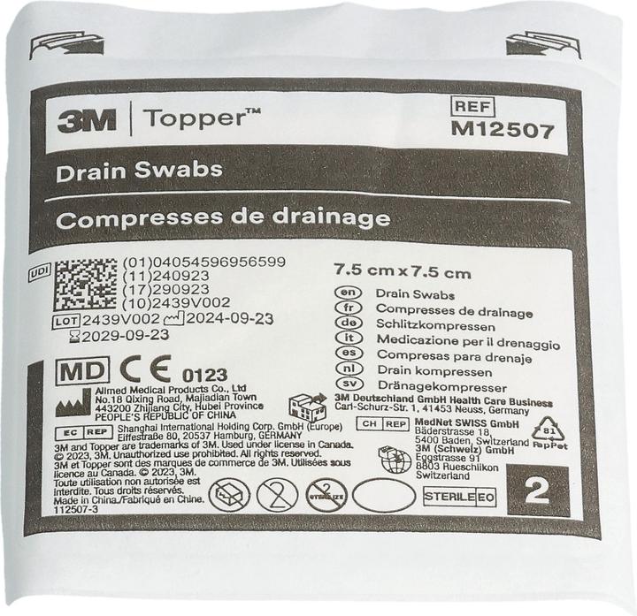 Nutritional values and ingredients Topper Slit compresses sterile