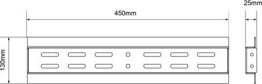 Actual product image Multibrackets ÿM Public Video Wall Mount Rail 450 (Mounting- / Adapterplates)