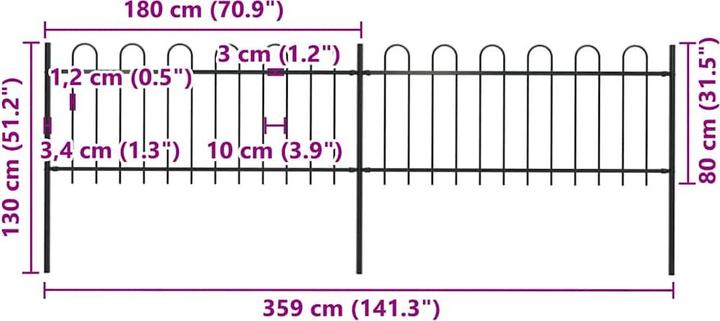 Produktbild vidaXL Zaunpaneel