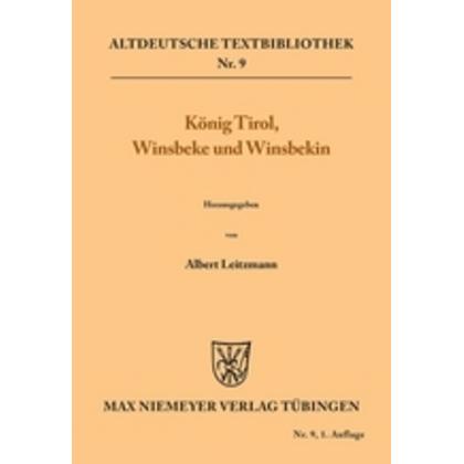 König Tirol, Winsbeke und Winsbekin, Fachbücher von Albert Leitzmann
