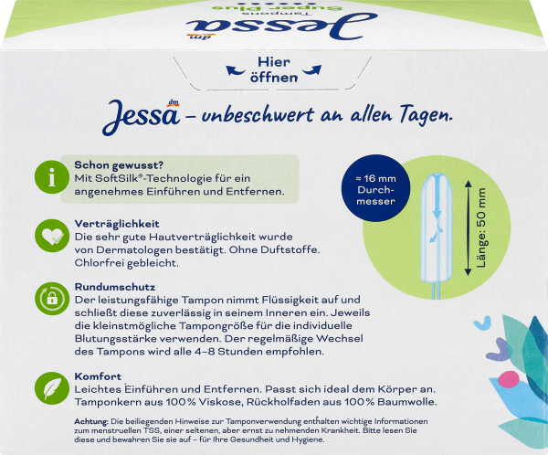 Actual product image dm Jessa Tampons Super Plus (48 x)