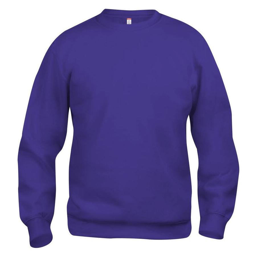 Clique, Unisex, Pullover, Sweatshirt Rundhals Basic 021030, Polyester, Baumwolle, Lila, L, Violett, (L)