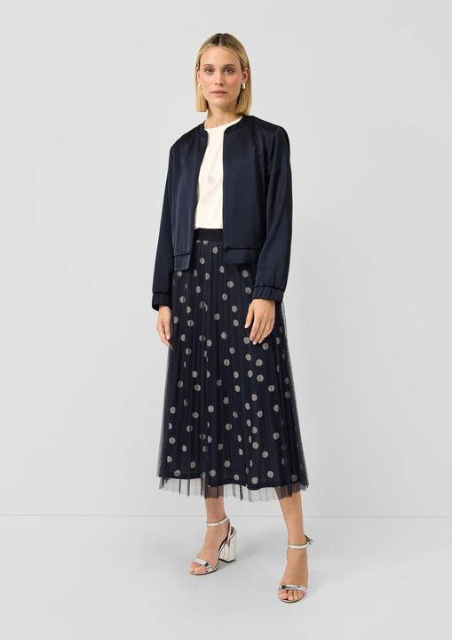 Produktbild s.Oliver Rock Plissierter Mesh-Midirock mit Jerseyfutter (48)