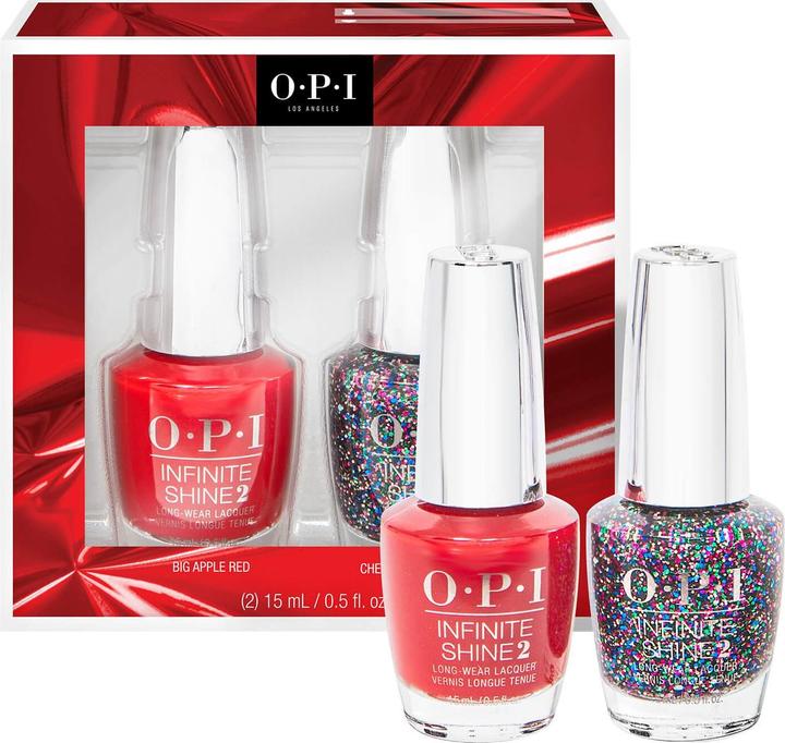 Produktbild OPI Holiday 2021 Infinite Shine Duo (Silber, Glitter, Blau, Rosa, Rot, Farblack)