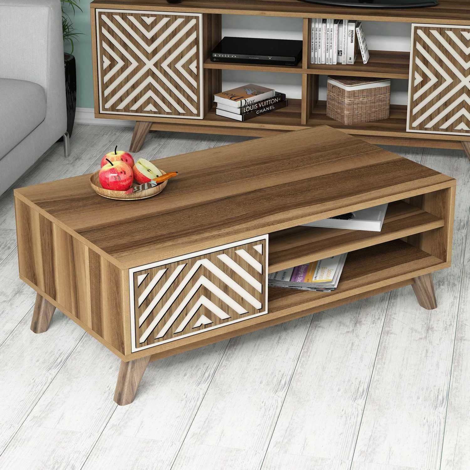 Thumbnail - Hanah Home, Couchtisch + Beistelltisch, Martin (105 x 38 x 60 cm)