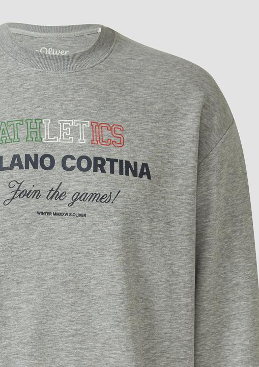 Produktbild s.Oliver Sweatshirt Weiches Sweatshirt mit Artwork im Relaxed Fit (M)