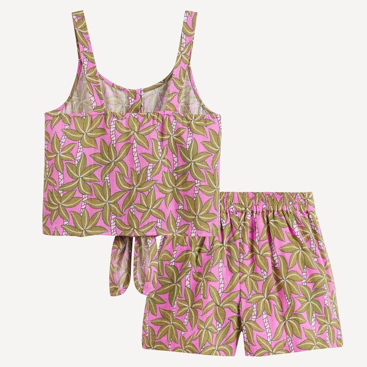 Actual product image La Redoute Collections Zweiteiliges Set aus Top und Shorts mit Palmenprint (164)