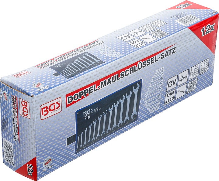 Actual product image BGS Double Open End Spanner Set 6 x 7 - 30 x 32 mm 12 pcs. (27 mm, 28 mm, 25 mm, 32 mm, 24 mm)