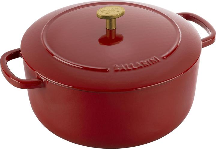 Actual product image Ballarini Cocotte BELLAMONTE 24 cm round 4.0 litre cast iron roaster red (24 cm, Casserole + Stewpot, Cast iron)