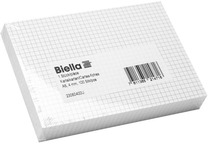 Image du produit Biella Fiches quadrillées 4mm A6 (A6, 200 g/m², 100 x)