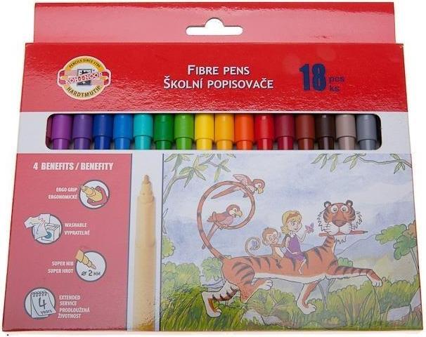 Image du produit Koh-i-Noor Marker 18 Farben (18x)