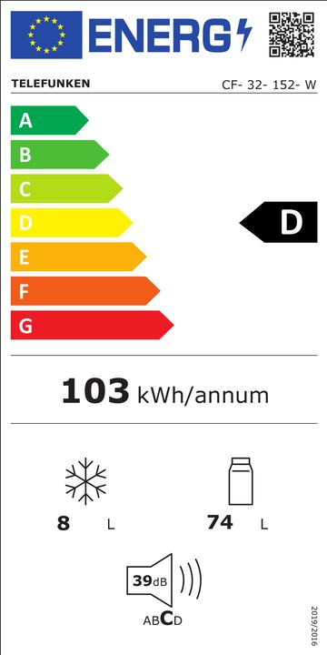 Energie-Label Telefunken CF-32-152-W (81 l)
