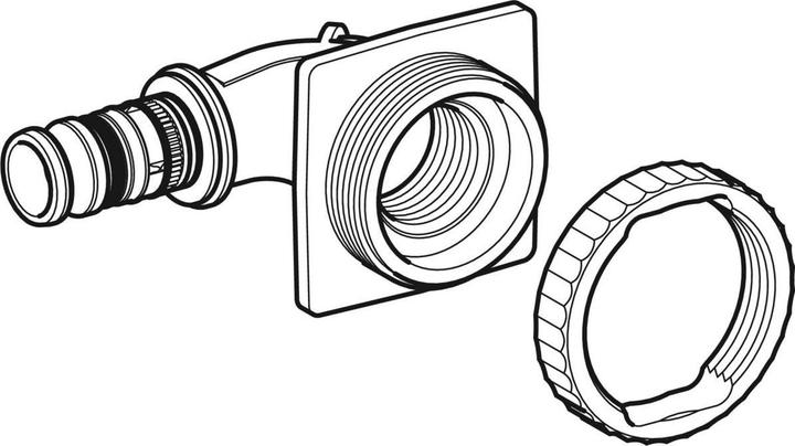 Immagine prodotto Geberit Anschlusswinkel Mepla 20xRp 1/2, 90G, f UP-Spülkasten, Rotguss (Connessione ad angolo)