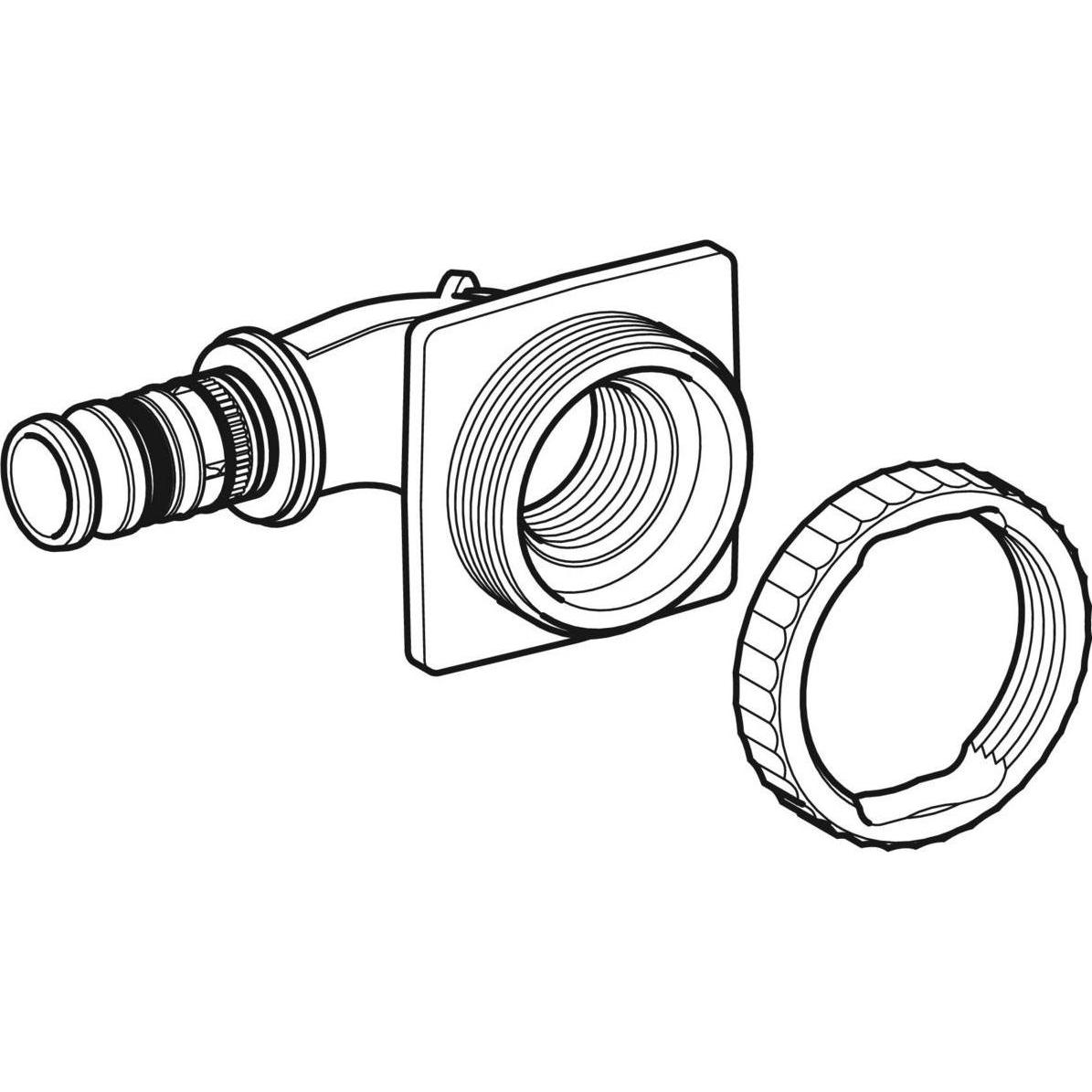 Thumbnail - Geberit, Zubehör Sanitärinstallation, Vertriebs GmbH Mepla Anschlusswinkel 90Grad RG f Unterputz-Spülkasten DN12xd=16mm