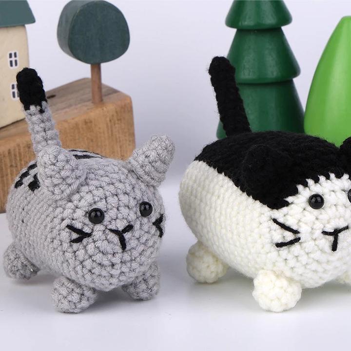 Immagine prodotto Activity Board Kit gatto all'uncinetto per principianti con filato di cotone per lavorare a maglia aghi e ganci