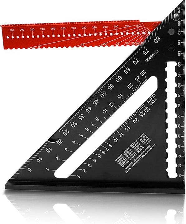 Image du produit Stahlwerk Triangle d'angle avec butée Equerre en aluminium Equerre de charpentier