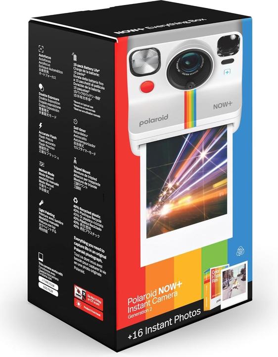 Actual product image Polaroid Now+ Generation 2 Camera with Film Bundle, Bluetooth App Control, Dual Lens Autofocus