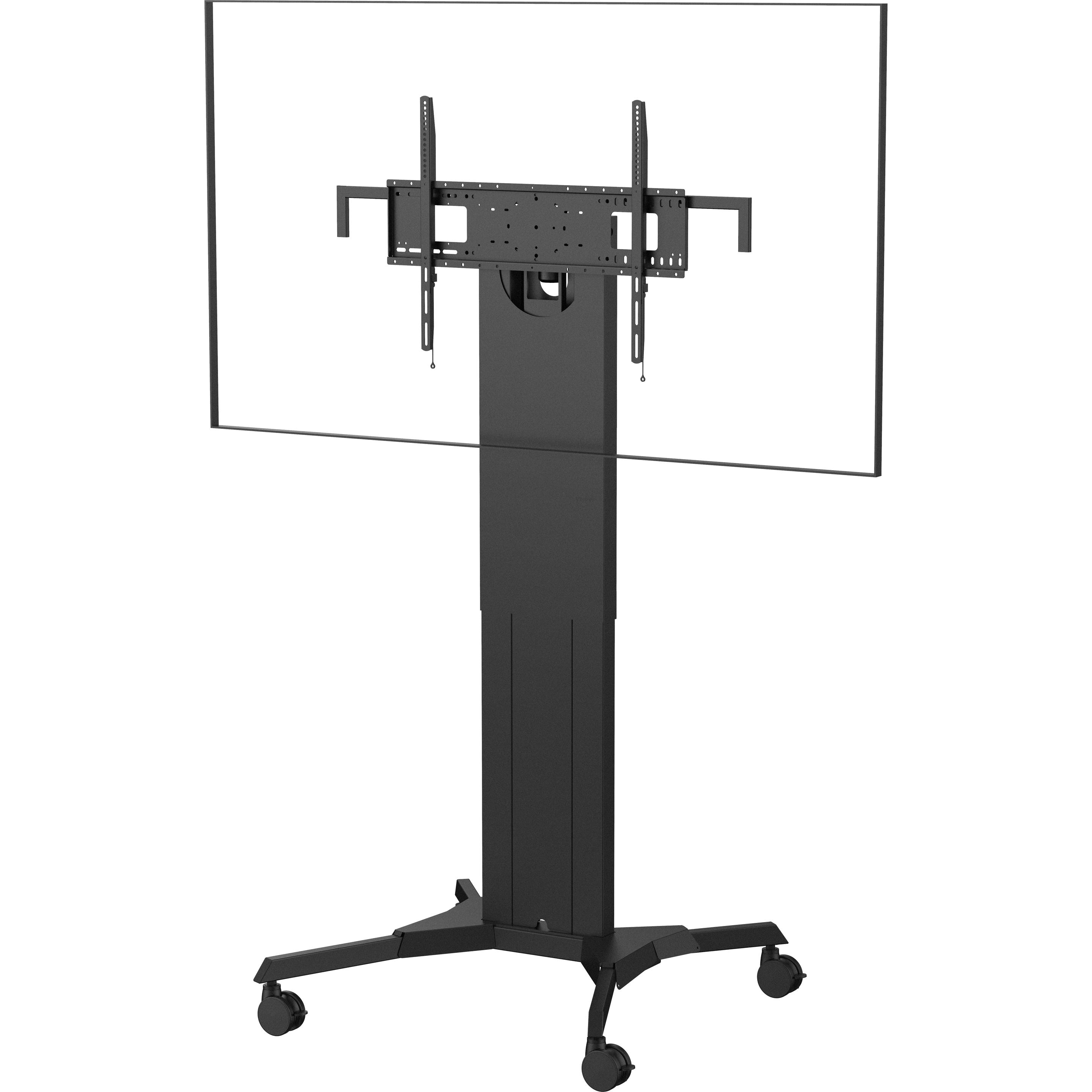 Vision F50 Motorised y Floor stand (90", 130 kg), TV Ständer, Schwarz