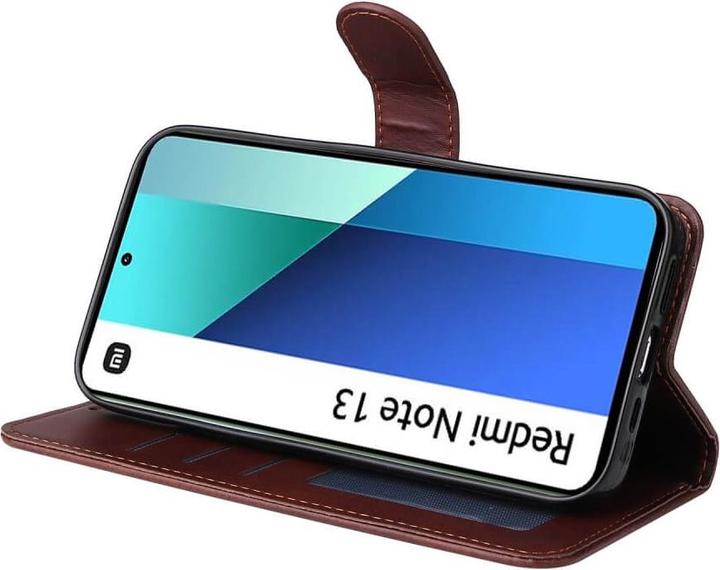 Produktbild Cover-Discount Xiaomi Redmi Note 13 4G - Premium Handyhülle Etui braun (Xiaomi Redmi Note 13 4G)