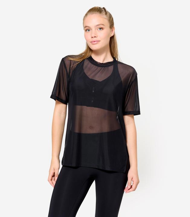 Produktbild Domyos T-Shirt Damen Netz locker - schwarz (L)