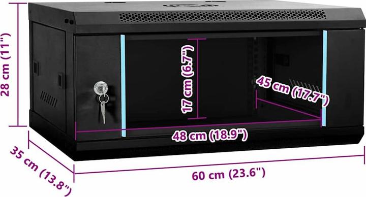 Actual product image vidaXL Netzwerkschrank (6 RU, 19 inch rack)