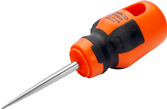 Produktbild Bahco BahcoFIT Ahle mit Schraubendrehergriff, mit kurzem Gummigriff, 6 mm x 50 mm (50 mm)