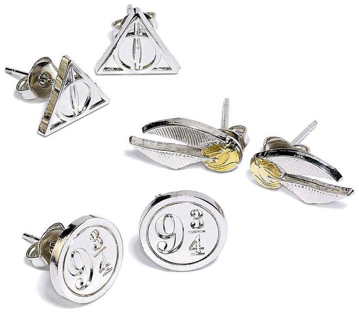 Immagine prodotto GED Harry Potter Stud Earring Set D. Hallows/G. Snitch/Platform (Placcato)