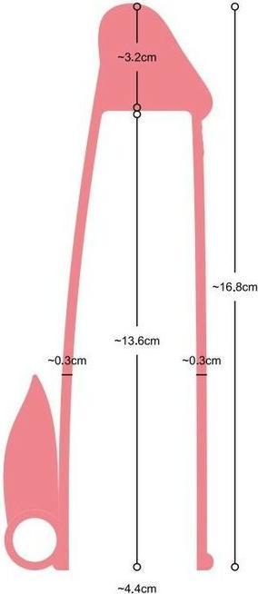 Image du produit Virgite Étui à pénis réaliste S4 Viande 20 cm Avec vibration