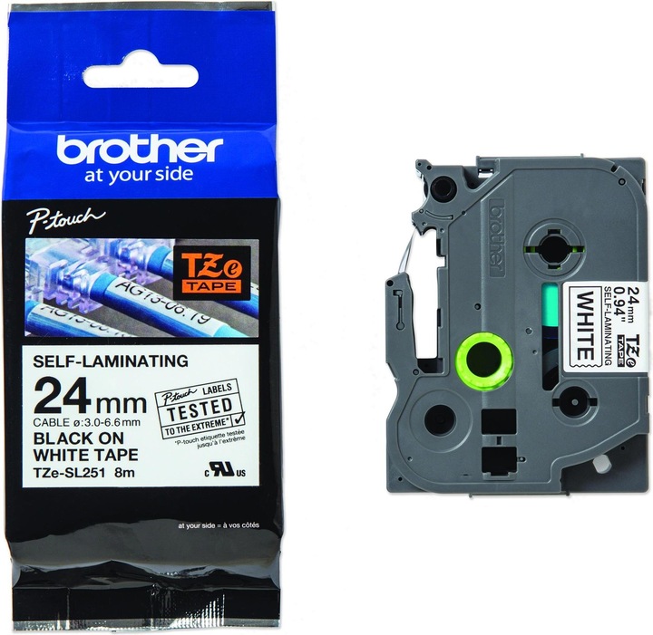 Produktbild Brother TZe-SL251 (2.40 cm, Weiss)