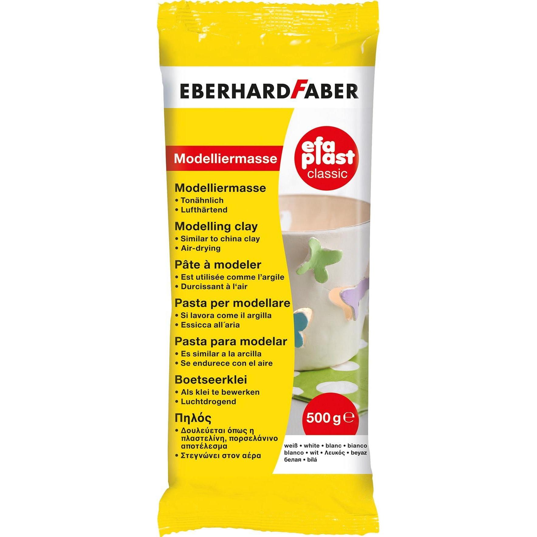 EberhardFaber Modelliermasse EFA PLAST Classic 500 g, Weiss