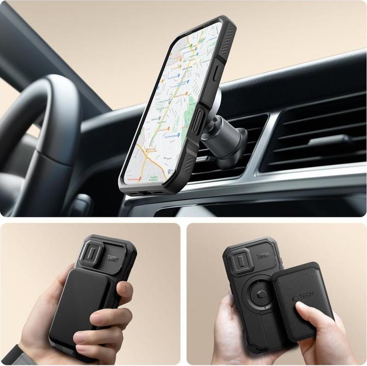 Immagine prodotto Tech-Protect Kevlar MagSafe Hülle für iPhone 17 - Schwarz (Apple iPhone 17)