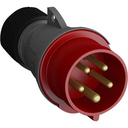 Thumbnail - ABB, Netzstecker + Netzkupplung, CEE stikprop 16A, 3 polet+nul+jord, klokken 6, rød, IP44, plastik, skrueklemmer