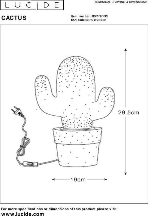 Produktbild Lucide Kaktus (E14)