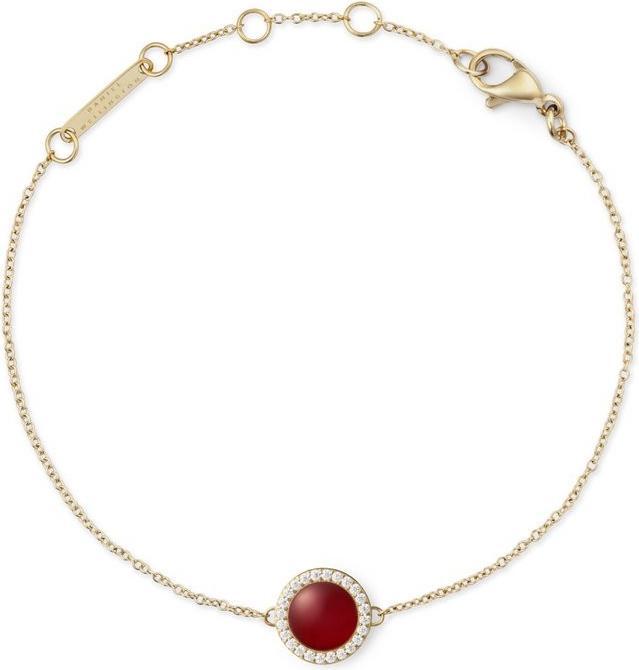 Daniel Wellington Stylish Gold-Plated Bracelet With Agate And Crystals (Edelstahl)