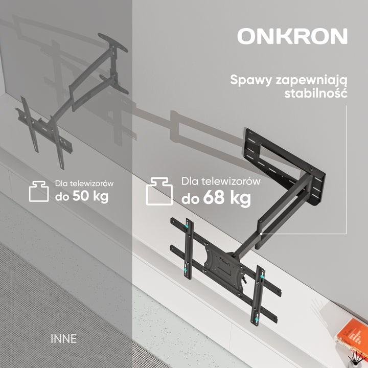 Produktbild Onkron TV SET ACC WALL MOUNT/40-75"/BLACK M7L-B (Wand, 68 kg, 40" - 75")